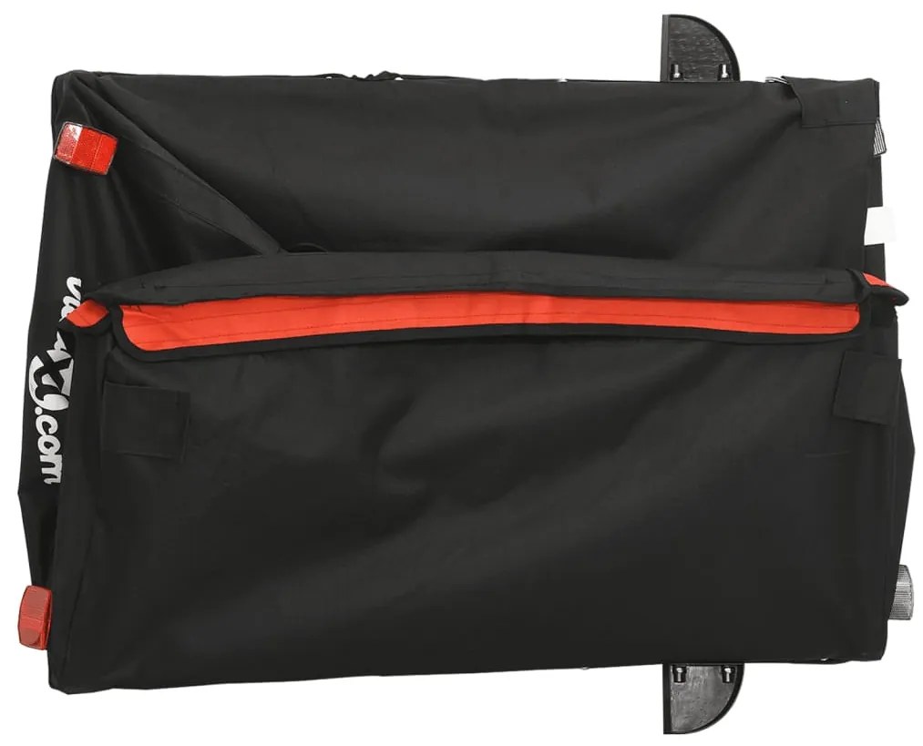 Reboque para bicicleta 45 kg ferro preto e laranja
