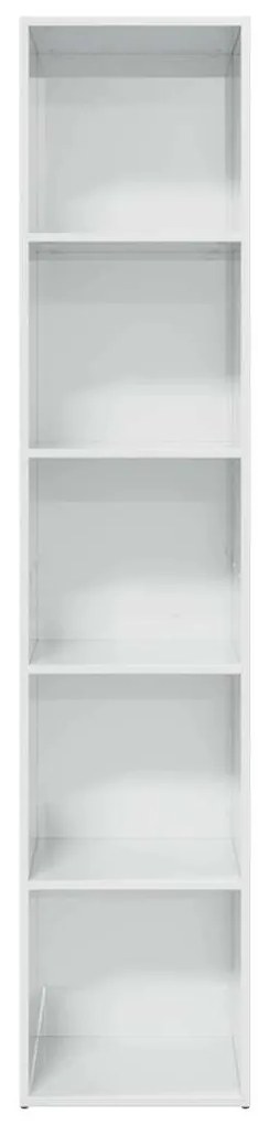 Estante 40x30x189 cm derivados de madeira branco brilhante