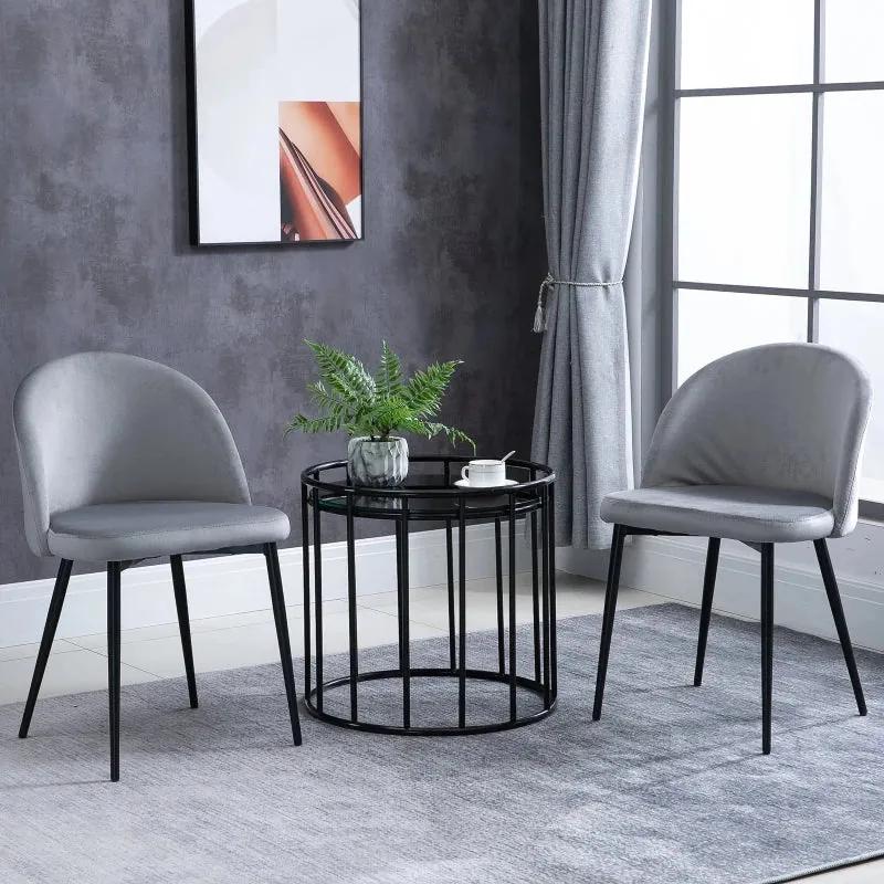 Conjunto 2 Cadeiras Lenna - Cinzento - Design Contemporâneo