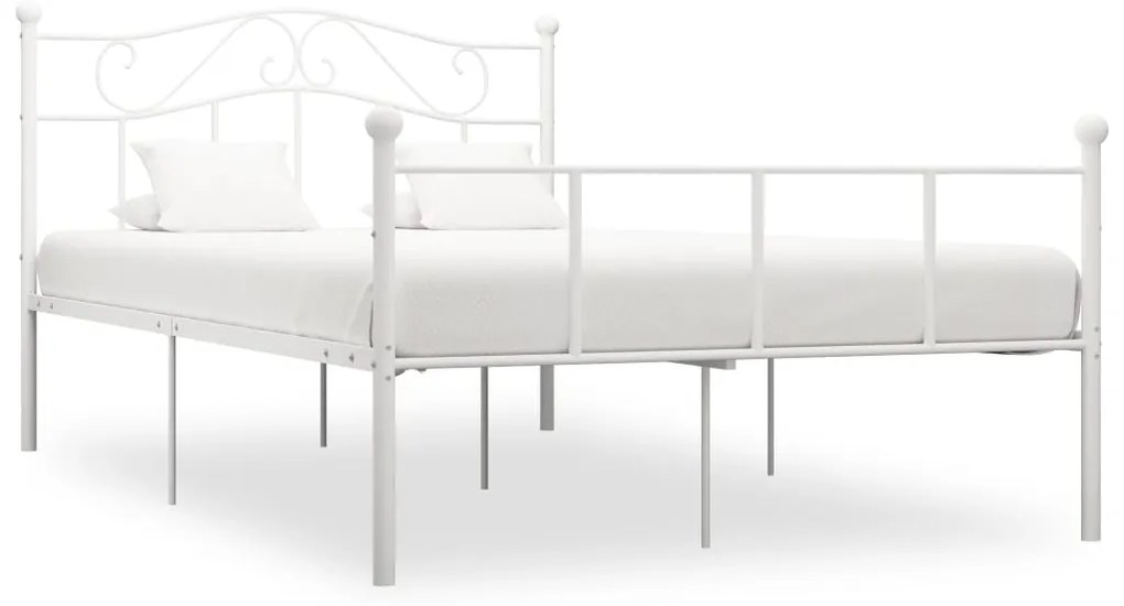 Estrutura de cama 140x200 cm metal branco