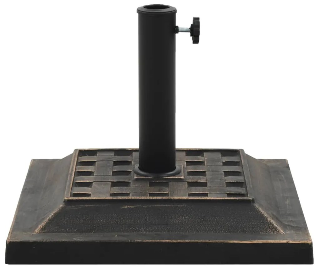 Base de guarda-sol quadrada poliresina 12 kg bronze