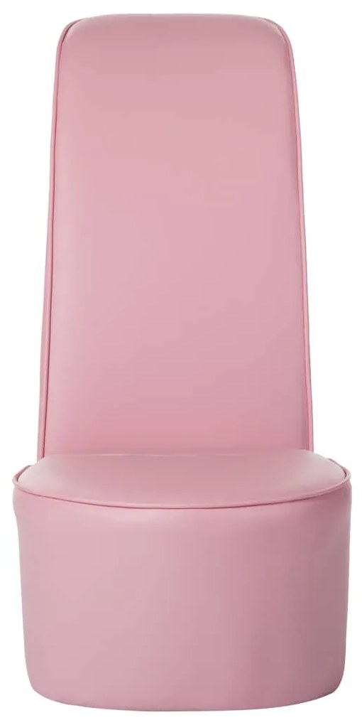 Cadeira estilo sapato de salto alto couro artificial rosa