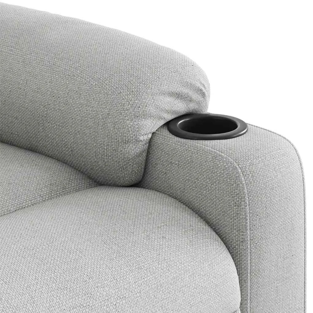 Cadeira de massagem reclinável tecido cinzento