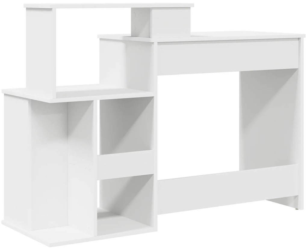 Mesa com Armazenamento Branca 120.5x44x88.5 cm Madeira Reconstituída