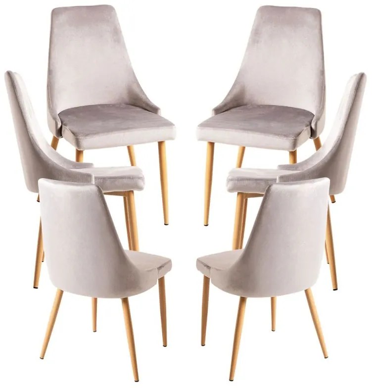 Pack 6 Cadeiras Stoik Wood - Cinza