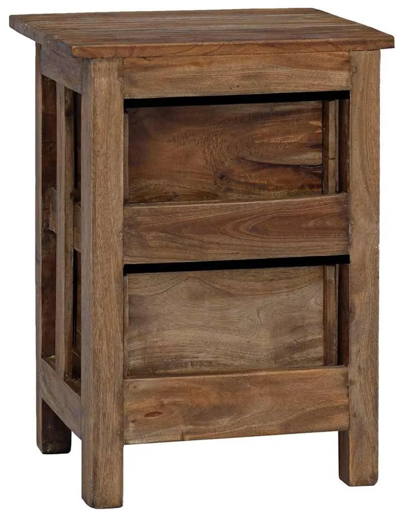 Mesa de cabeceira em madeira de mogno maciça 40x30x51 cm