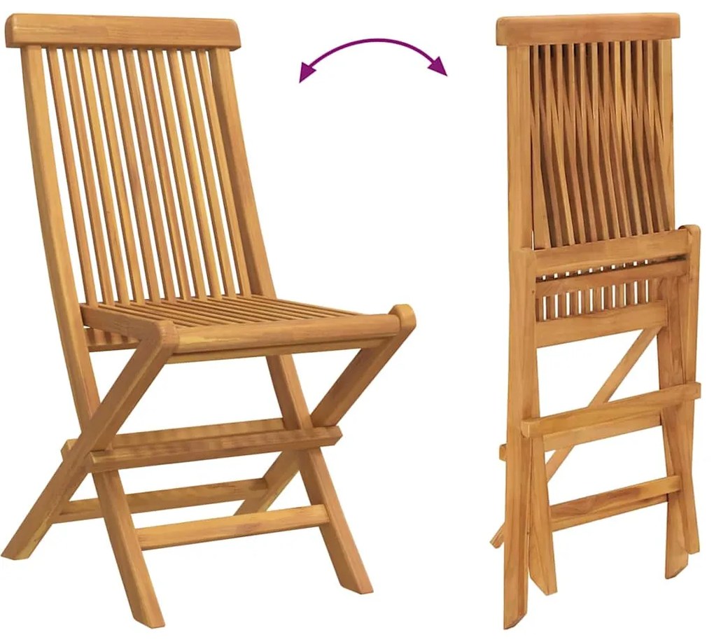 Conjunto de Jantar de 7 Peças Jardim Madeira Maciça Teca