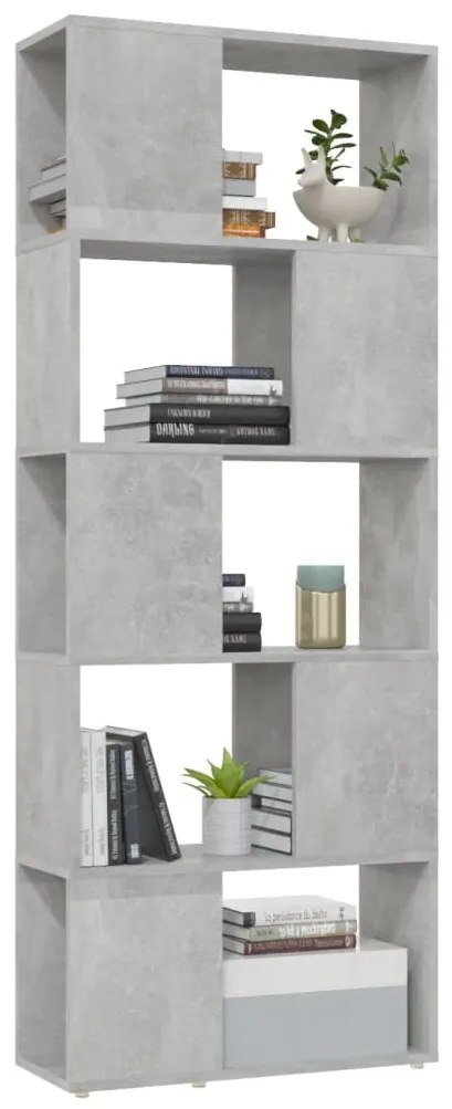 Estante/divisória 60x24x155 cm cinzento cimento