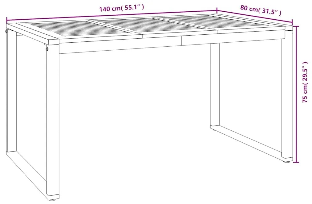 Conjunto de Jantar para Jardim vidaXL de 5 Peças Bege Poli Rattan Acác