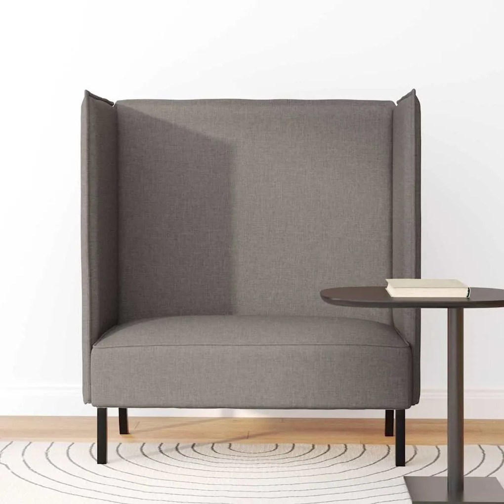 Sofá Alto Taupe 109x56x121 cm Tecido