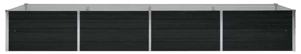 Canteiro elevado jardim aço galvanizado 320x80x45 cm antracite