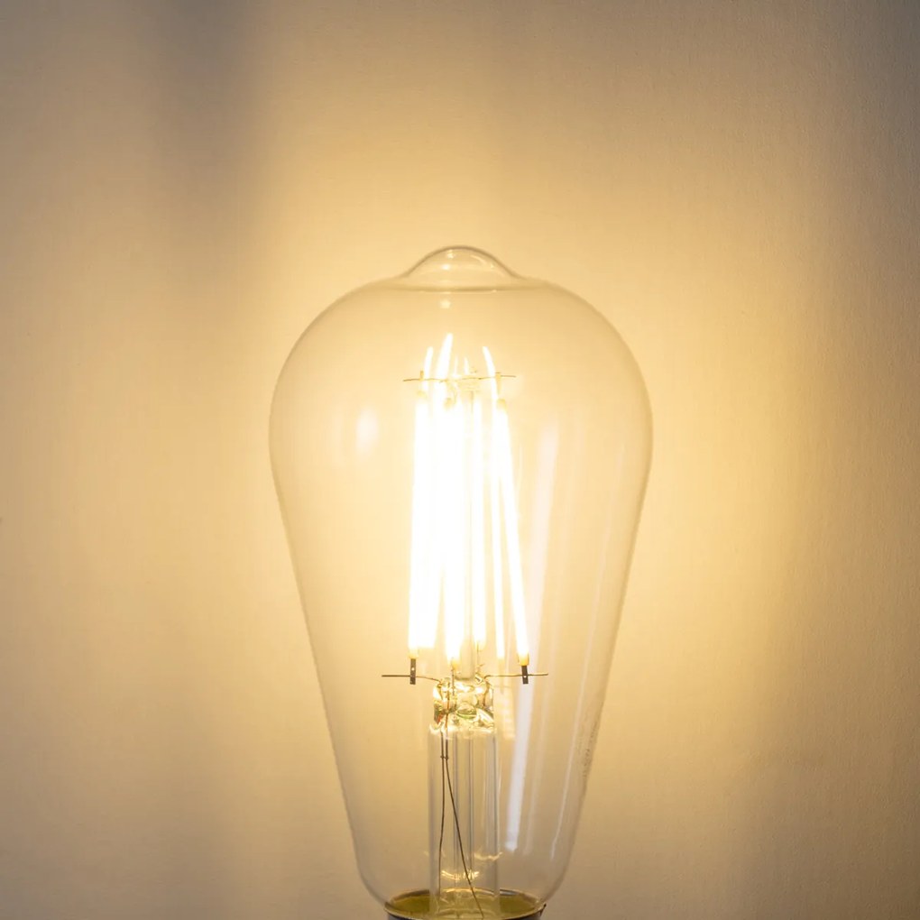 Conjunto de 5 E27 3-staps dimbaar LED lamp ST64 clear 6W 700 lm 2700K