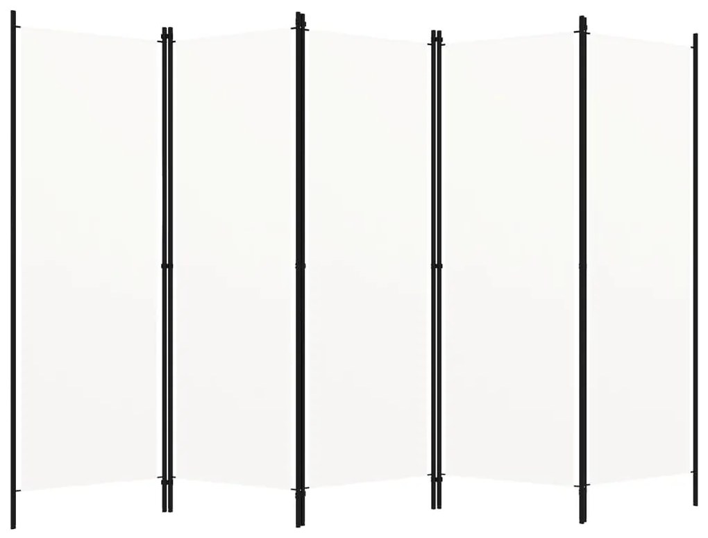 Divisória de quarto com 5 painéis 250x180 cm branco