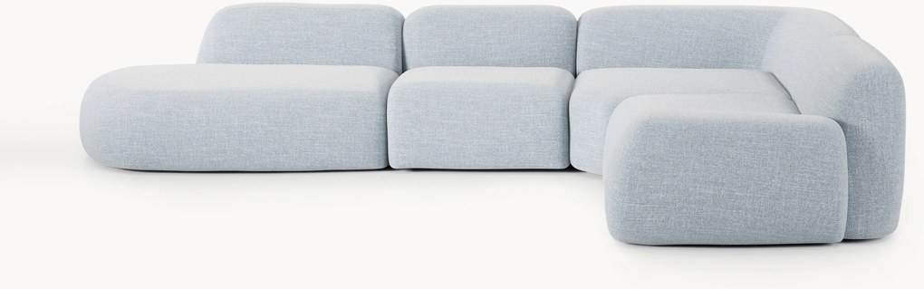 Sofá de canto modular XL em bouclé Wolke