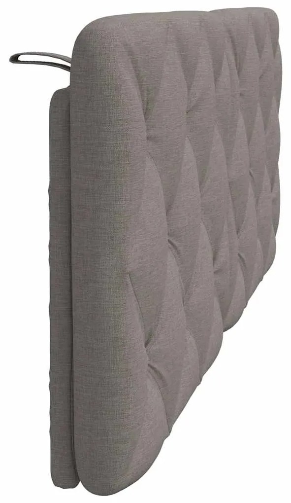 Almofadão de cabeceira 120 cm tecido cinzento-acastanhado
