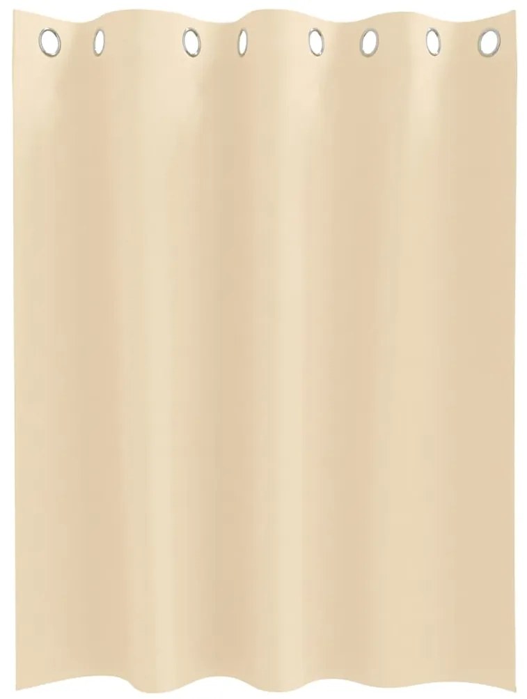 Cortinas com cortinas 2 pcs Creme 140 x 140 cm Poliéster