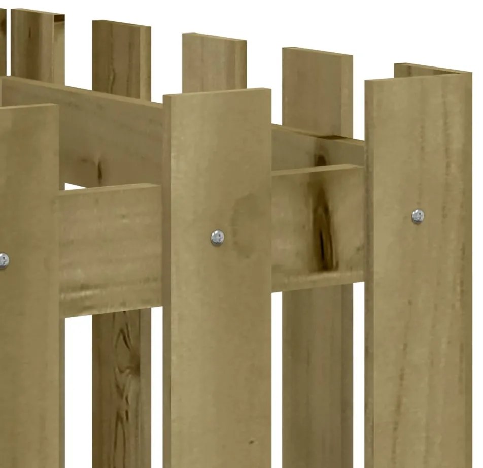 Canteiro elevado c/ design cerca 200x50x50 cm pinho impregnado
