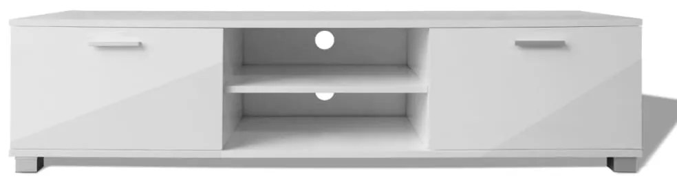 Móvel de TV 140x40,5x35 cm branco brilhante