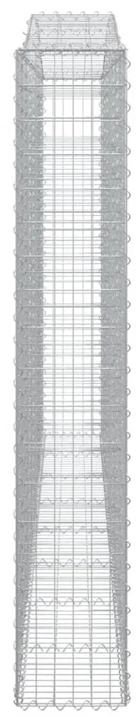 Cestos gabião arqueados 3pcs 400x30x180/200cm ferro galvanizado