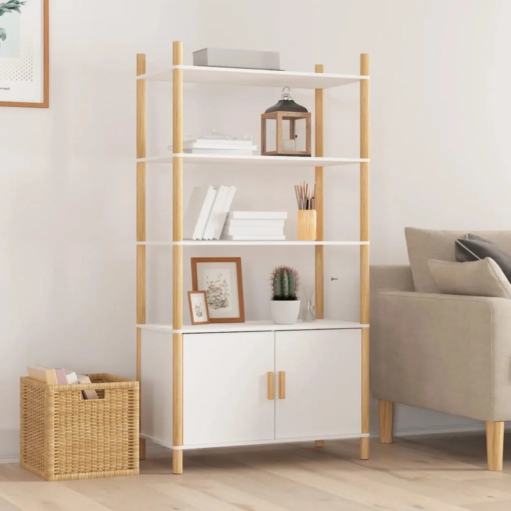 vidaXL Armário alto 80x40x153 cm derivados de madeira branco
