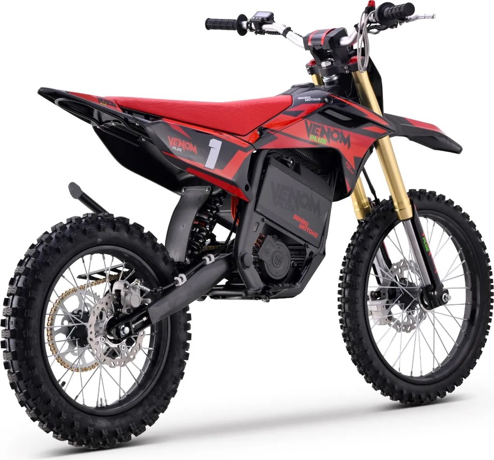 Mota cross para crianças Motocross Motors Venom – 8000W, 3 modos de condução Vermelha