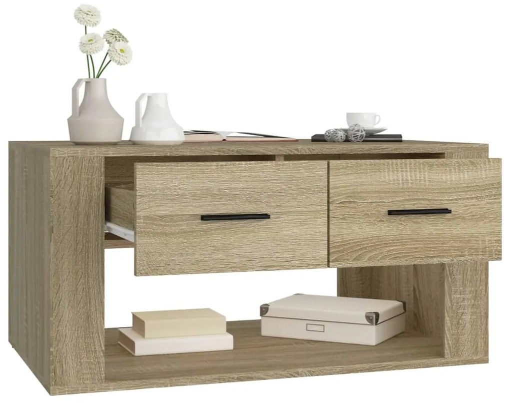Mesa de centro 80x50x40 cm derivados madeira carvalho sonoma