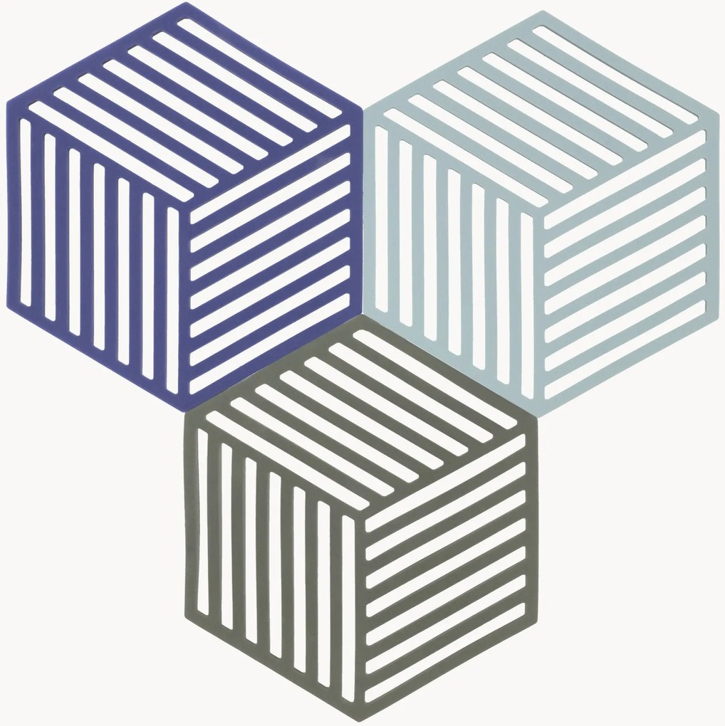 Base para copos Hexagon, conjunto de 3
