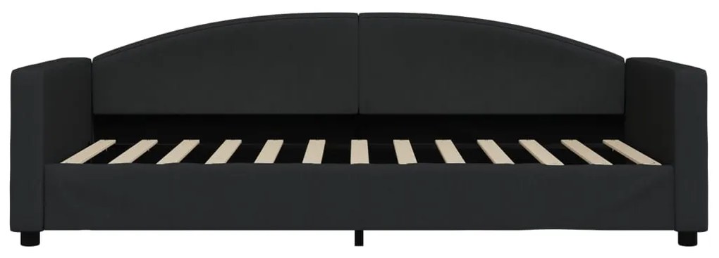 Sofá-cama com gavetão 90x200 cm tecido preto