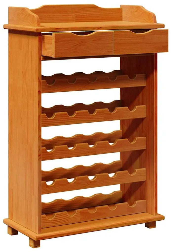 Aparador de Vinho 90x60x30 cm Madeira Sólida de Pinho