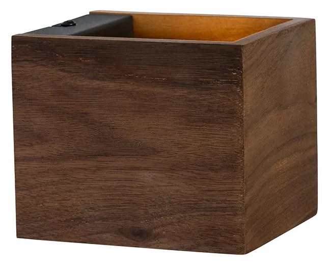 Candeeiro de parede rústico madeira noz - Transfer