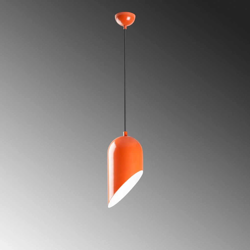Candeeiro de Teto Kesik – Laranja – Ø14 h:25 cm
