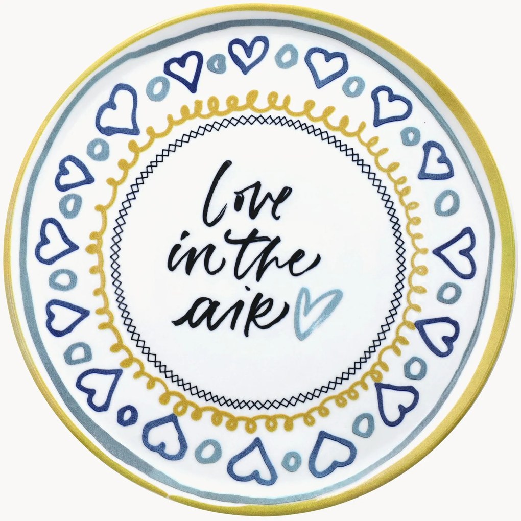 Pratos redondos para pizza Cinzia Love In The Air, conjunto de 6