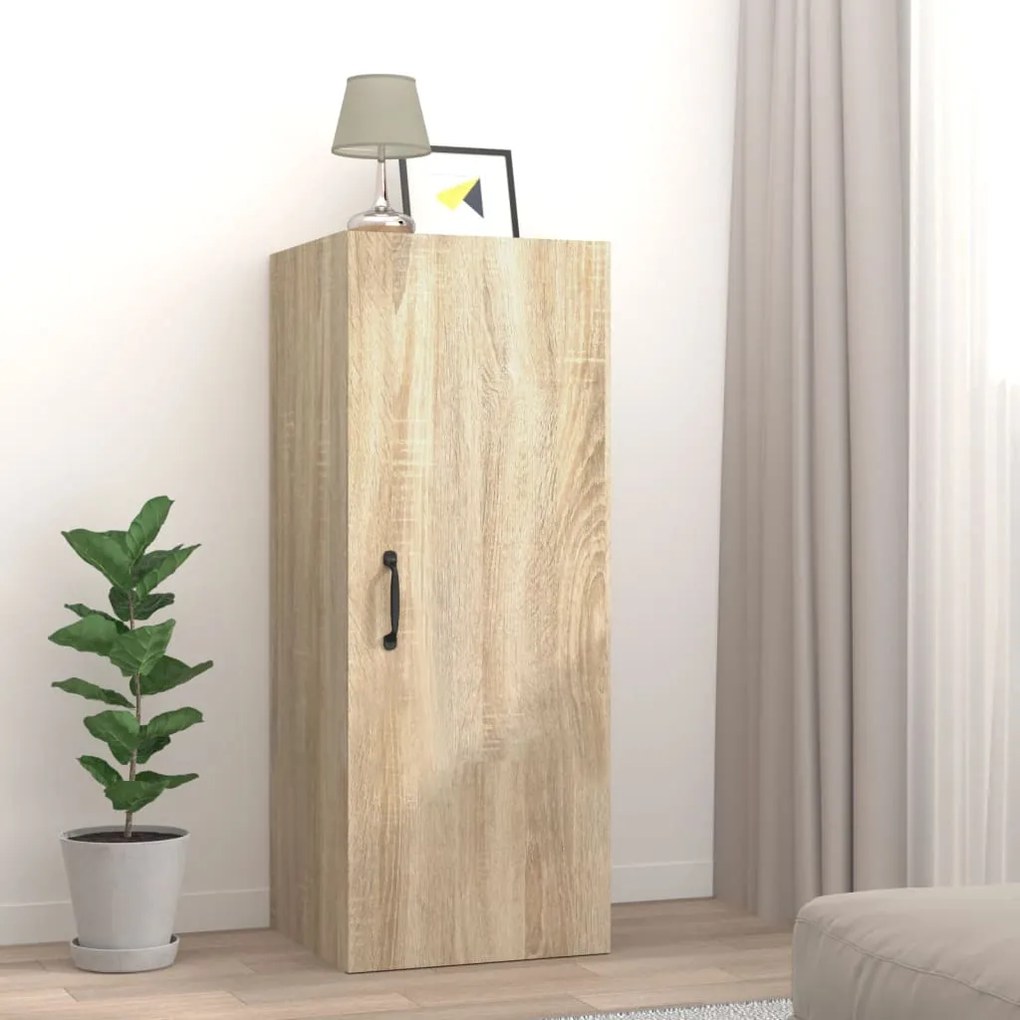 812441 vidaXL Armário de parede suspenso 34,5x34x90 cm pinho Sonoma Oak