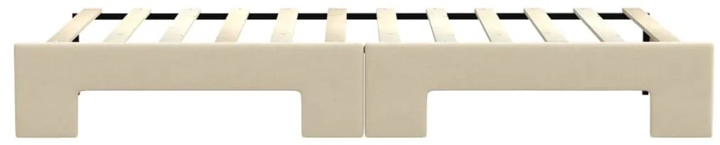 Sofá-cama com gavetão 80x200 cm tecido cor creme