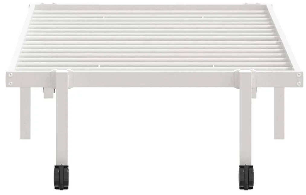 Estrutura de cama sem colchão Dobrável 75x190 cm aço branco