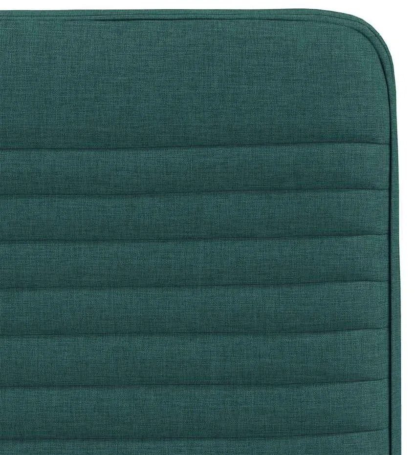 Cadeiras de jantar 6 pcs tecido verde-escuro