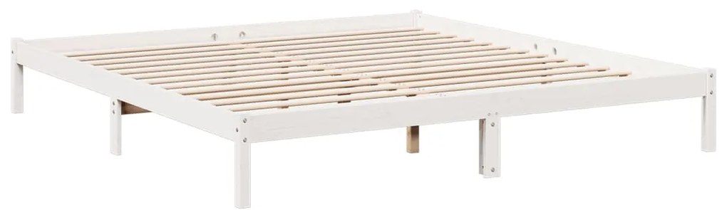 Cama extra longa sem colchão 180x210 cm pinho maciço branco