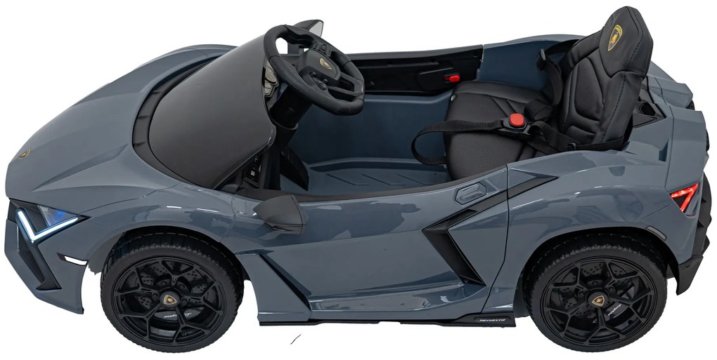 Carro elétrico para Crianças Lamborghini Revuelto 12V 4x4 Rodas Espuma EVA, Assento couro ecológico Cinzento