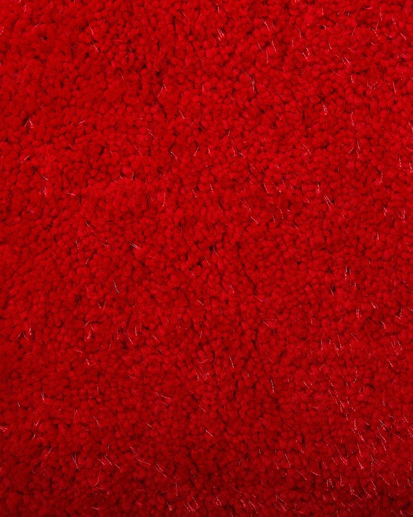 Tapete redondo vermelho ⌀ 140 cm DEMRE Beliani