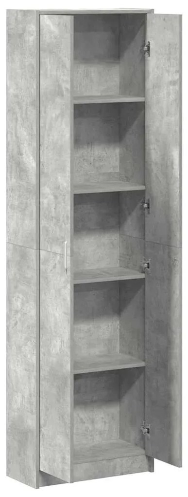Guarda-roupa Cinza Concreto 55x25x189 cm Madeira Estruturada