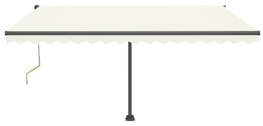Toldo automático com LED e sensor de vento 400x350 cm cor creme