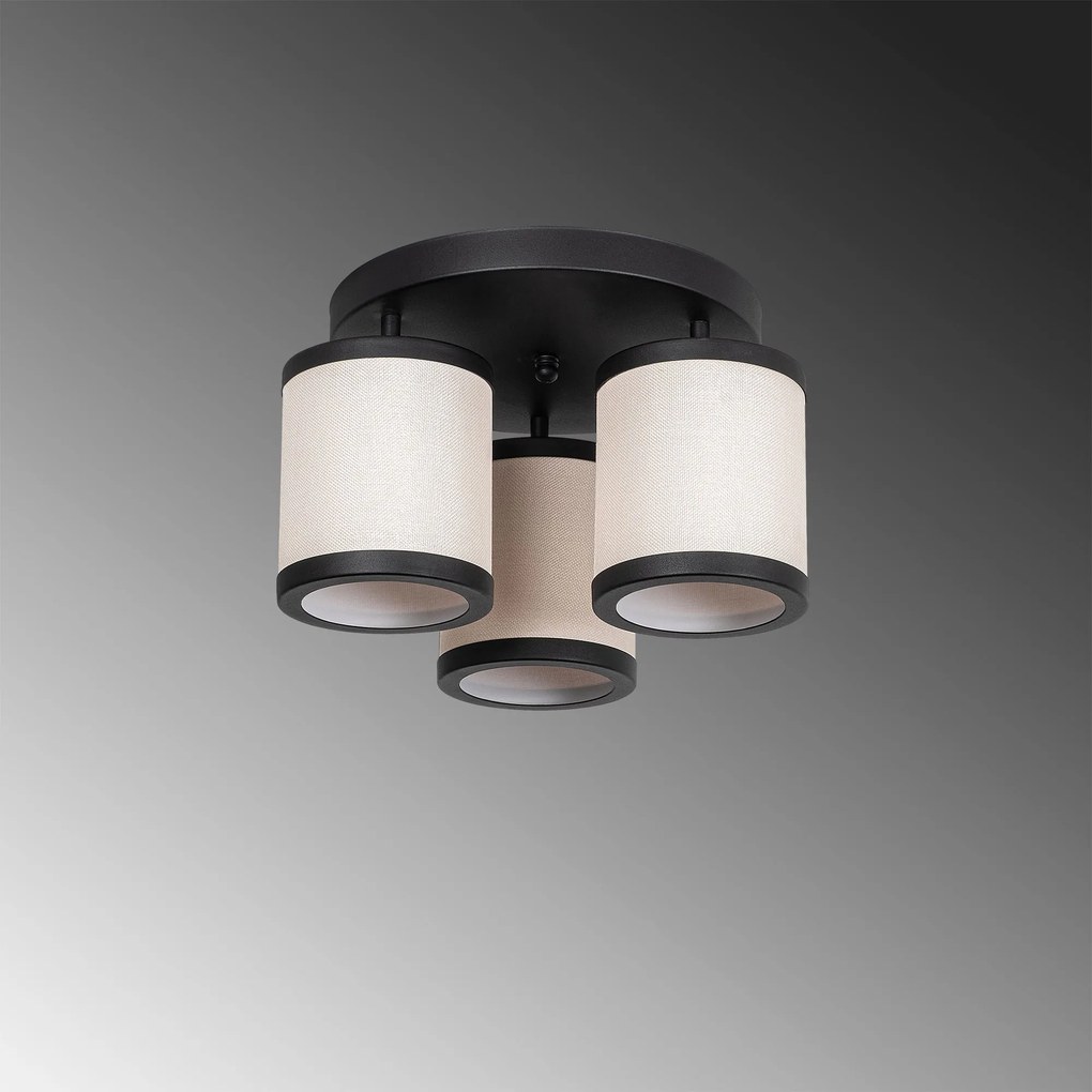 Candeeiro de Tecto Way – Preto e Branco – 40 x 40 x 22 cm