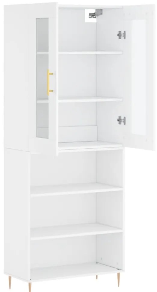 Armário alto 69,5x34x180 cm derivados de madeira branco