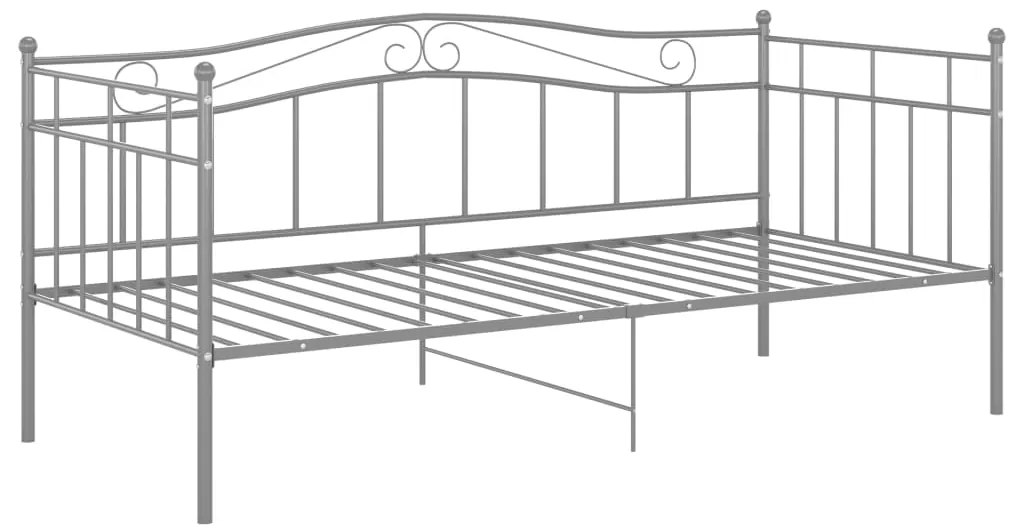 Sofá-cama 90x200 cm metal cinzento