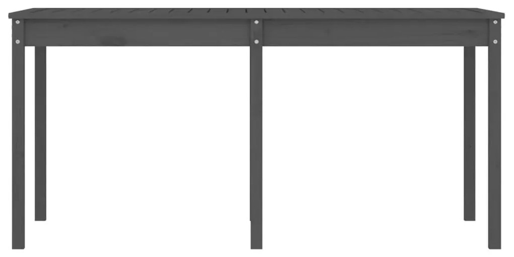 Mesa de jardim 159,5x82,5x76cm madeira de pinho maciça cinzento