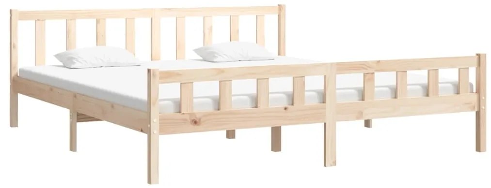 Estrutura de cama sem colchão 160x200 cm madeira maciça