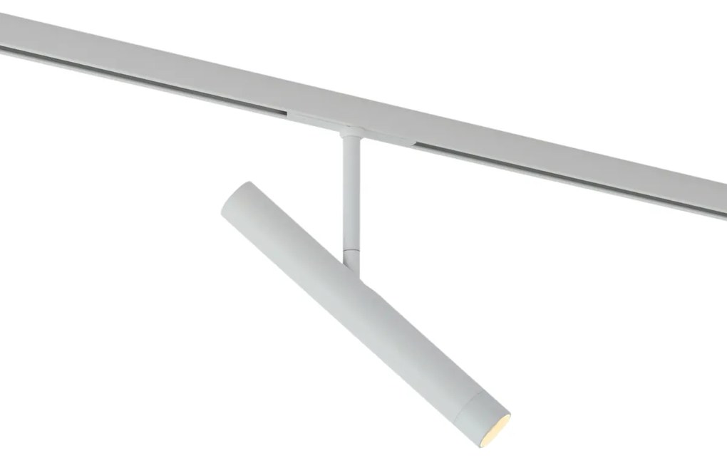 Foco moderno branco para sistema de calha monofásico - Slimline Avery