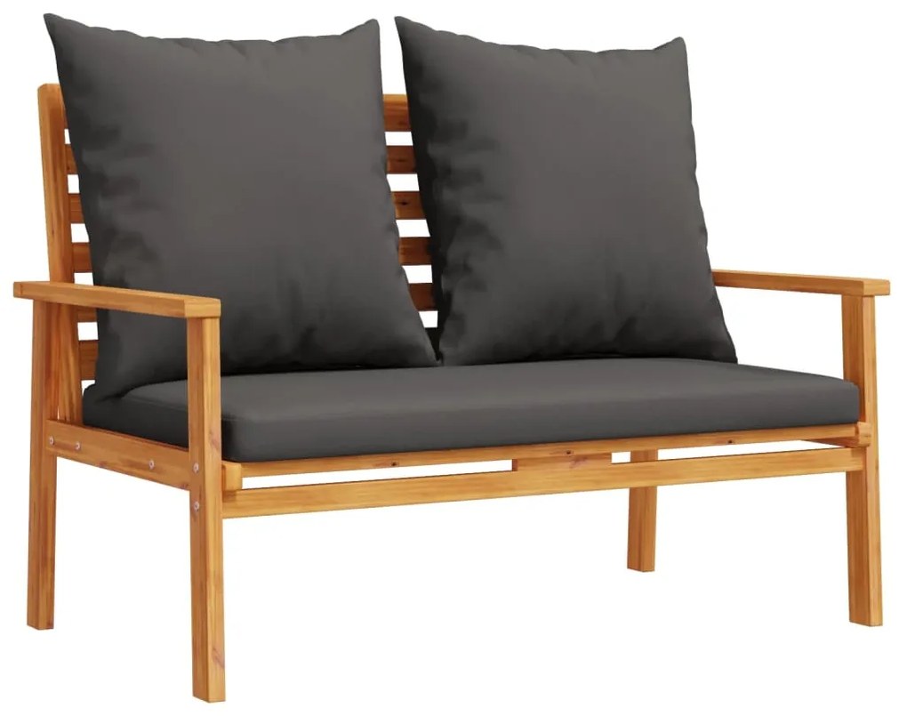 4 pcs conjunto lounge de jardim com almofadões acácia maciça