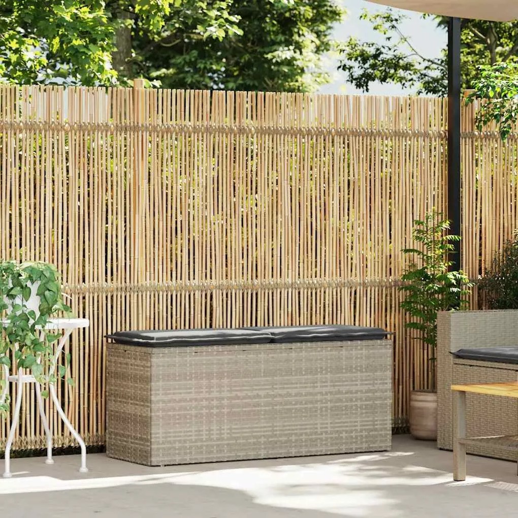 Banco de jardim com almofadão 110x40x44 cm vime PE
