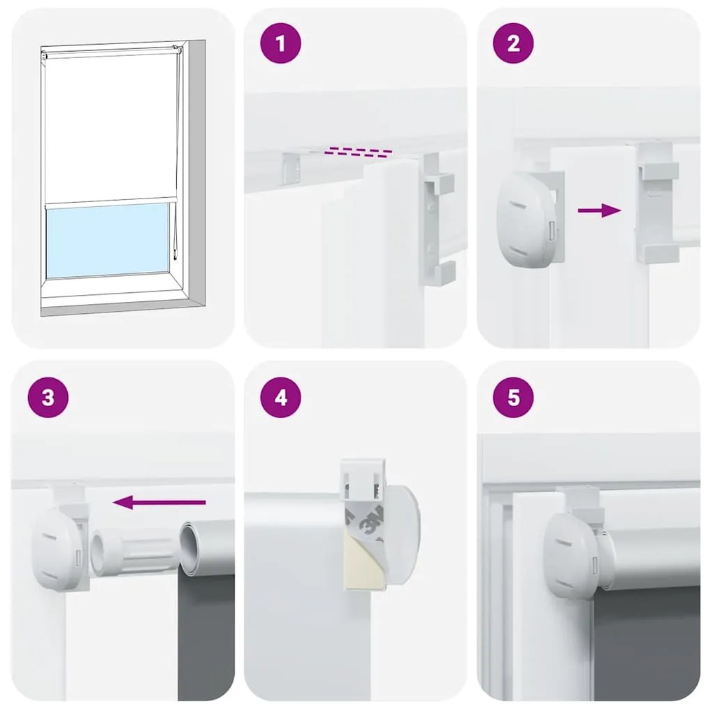Estore de rolo 100 x 230 cm, Branco escuro